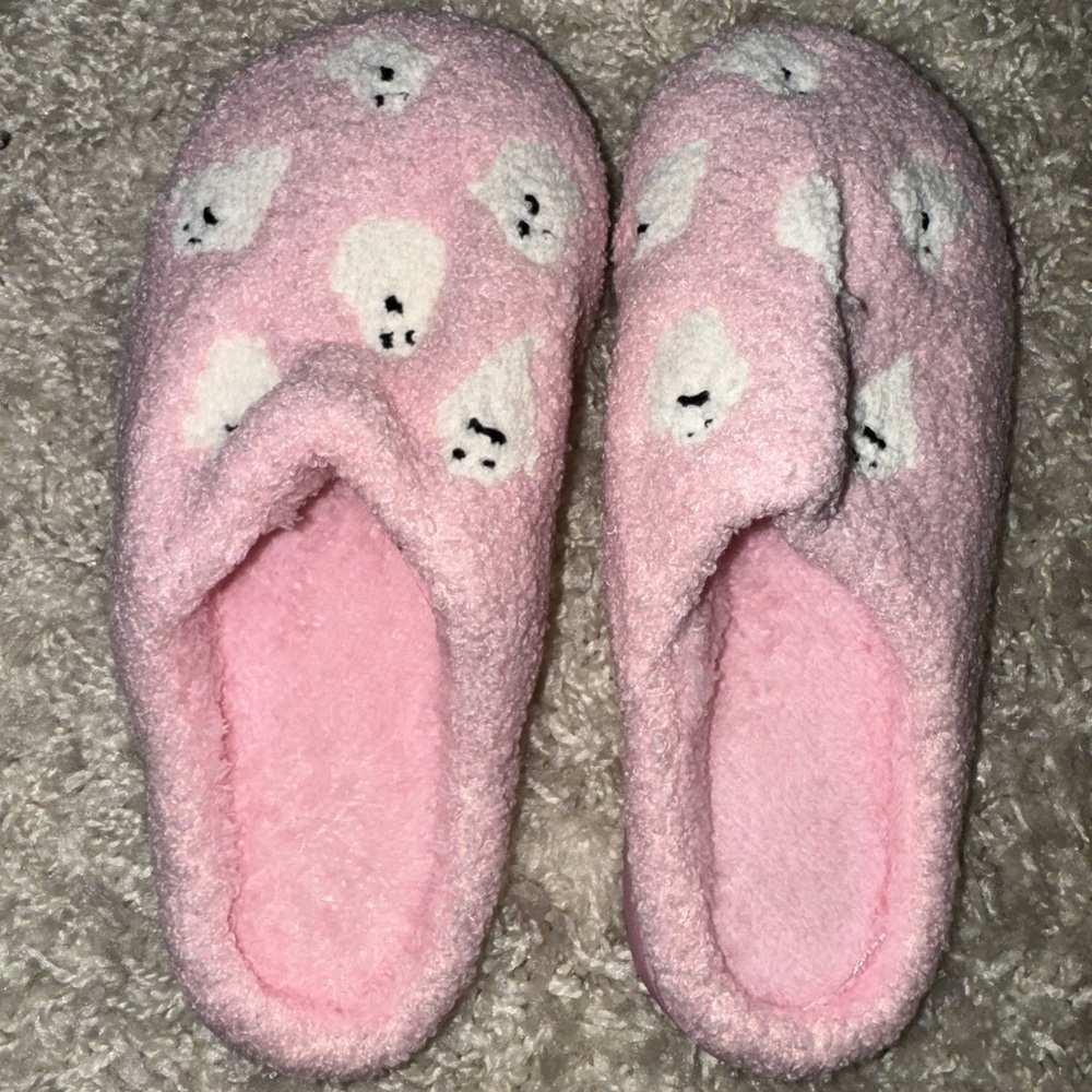 Pink Ghost Pattern Slippers - Picture 2 of 4